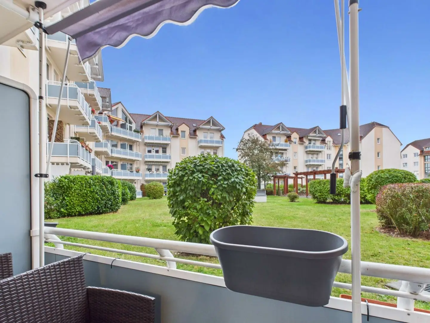 Aussicht Balkon Innenhof